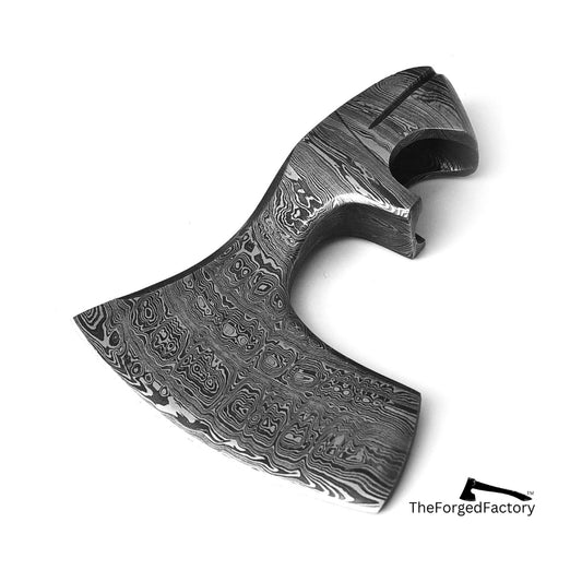 Damascus Steel Axe Head - Sharp & Perfect for Custom Axe Build.